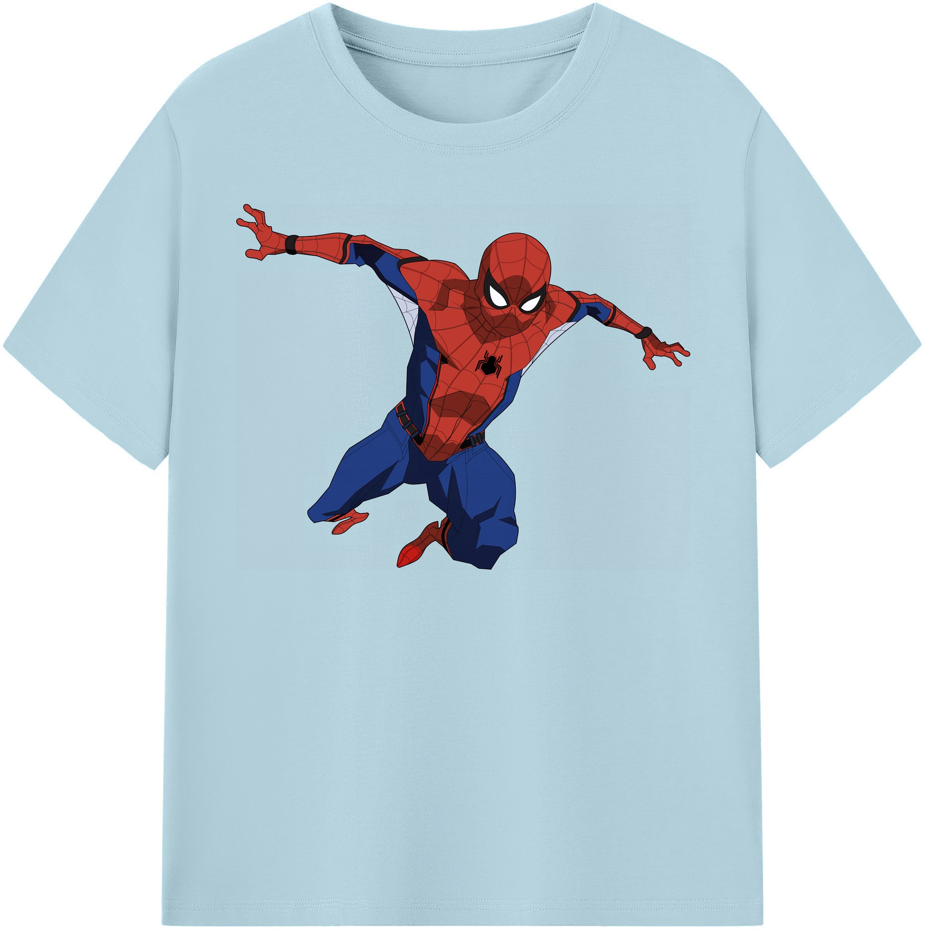 （画像用） Spider Man スパイダーマン 綿100％半袖Tシャツ（フロントプリント）